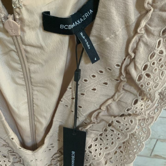 NWT BCBG cotton Flax Eyelet dress, sz 4. - Picture 11 of 11